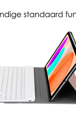 NoXx Hoesje Geschikt voor iPad 2022 Hoesje Toetsenbord Hoes Met Screenprotector - Hoes Geschikt voor iPad 10 Keyboard Case Book Cover - Goud