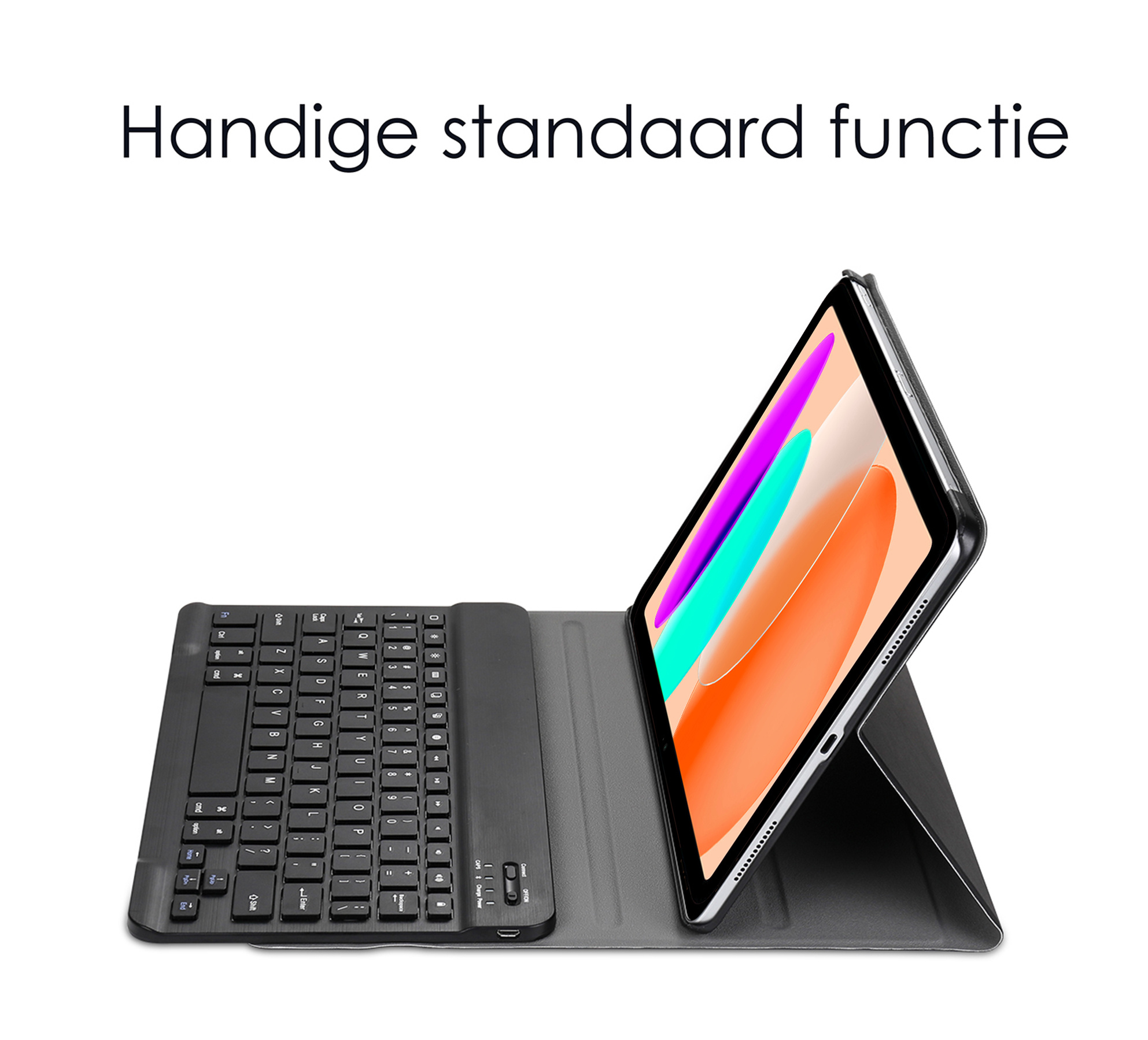 NoXx Hoesje Geschikt voor iPad 2022 Hoesje Toetsenbord Hoes Met Screenprotector - Hoes Geschikt voor iPad 10 Keyboard Case Book Cover - Zwart