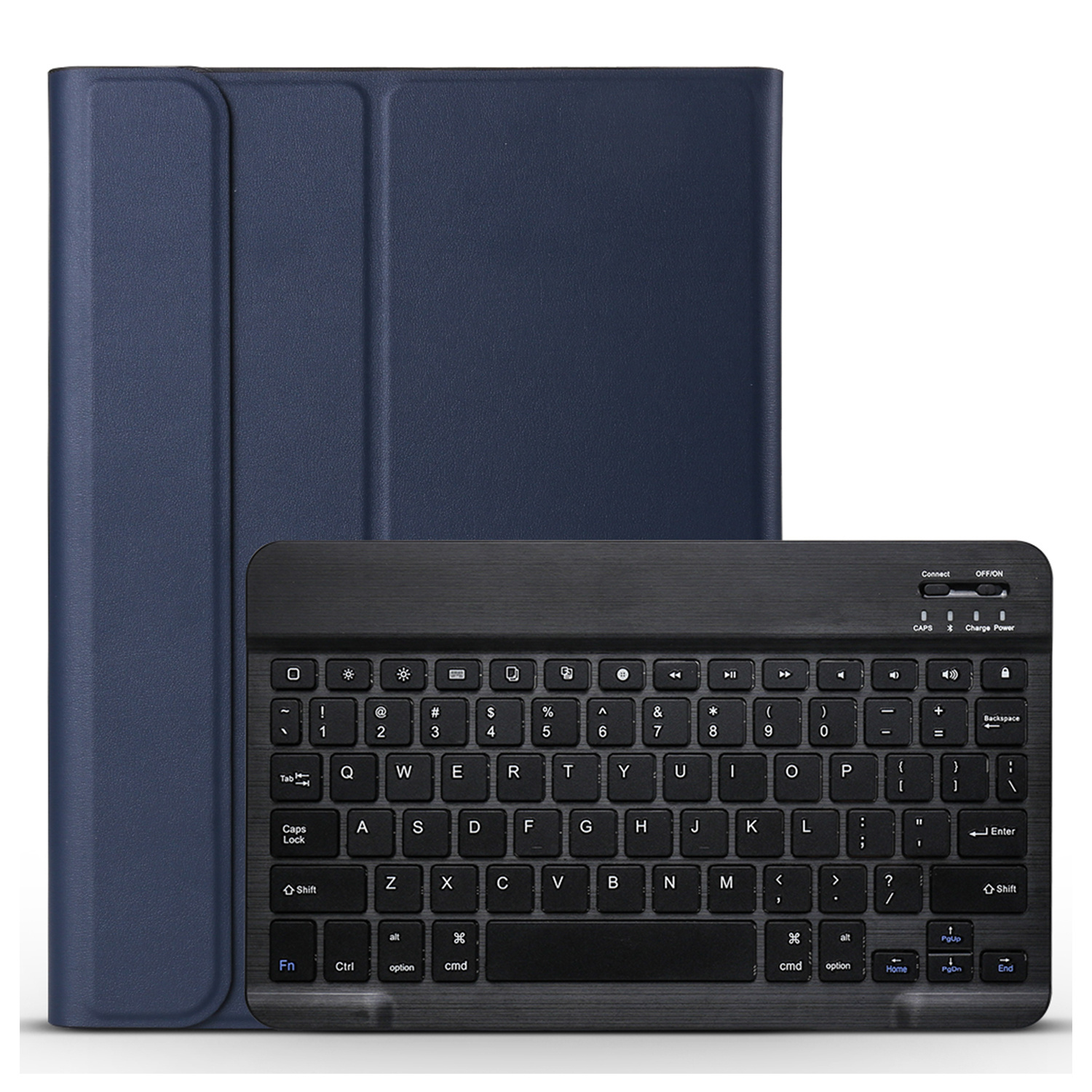 Nomfy Hoes Geschikt voor iPad 2022 Hoes Toetsenbord Hoes Case Book Cover Hoesje Met Screenprotector - Hoesje Geschikt voor iPad 10 Keyboard Hoes - Donkerblauw