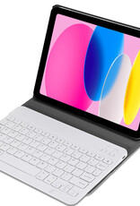 Nomfy Hoes Geschikt voor iPad 2022 Hoes Toetsenbord Hoes Case Book Cover Hoesje Met Screenprotector - Hoesje Geschikt voor iPad 10 Keyboard Hoes - Goud