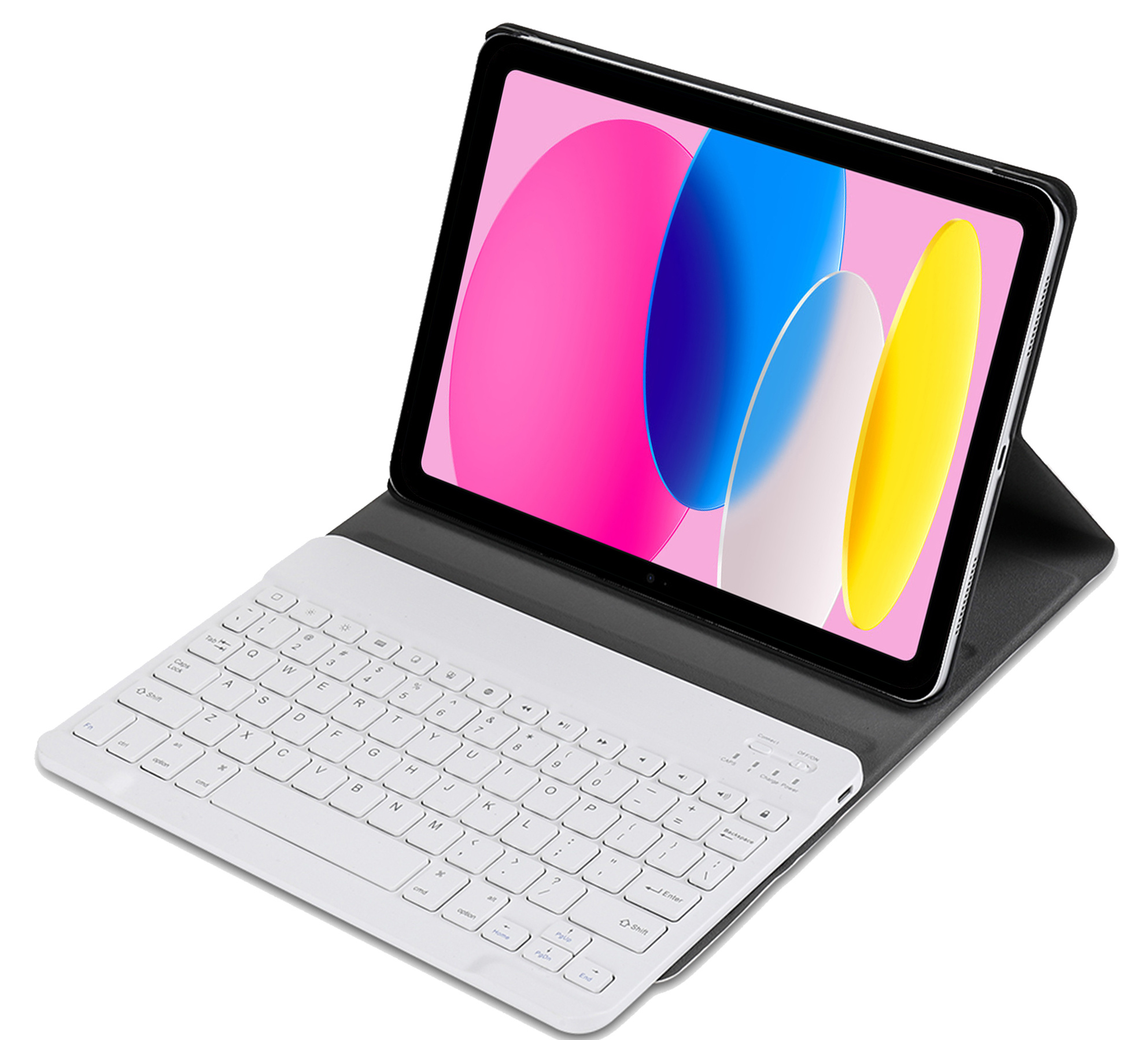 Nomfy Hoes Geschikt voor iPad 2022 Hoes Toetsenbord Hoes Case Book Cover Hoesje Met Screenprotector - Hoesje Geschikt voor iPad 10 Keyboard Hoes - Goud