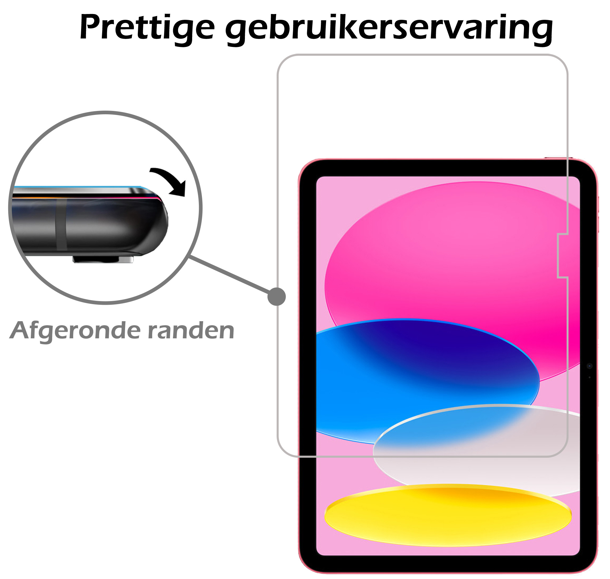 Nomfy Hoes Geschikt voor iPad 2022 Hoes Toetsenbord Hoes Case Book Cover Hoesje Met Screenprotector - Hoesje Geschikt voor iPad 10 Keyboard Hoes - Donkerblauw