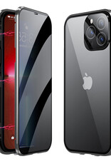 BASEY. Hoes Geschikt voor iPhone 11 Hoesje Magnetisch Back Cover Case - Hoesje Geschikt voor iPhone 11 Hoes 360 graden Bescherming Case - Zilver