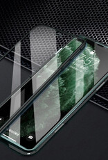 Nomfy Hoesje Geschikt voor iPhone 12 Hoesje Magnetisch Case Back Cover - Hoesje Geschikt voor iPhone 12 Hoes Met Dubbelzijdig Gehard Glas - Zwart