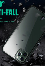 NoXx Hoes Geschikt voor iPhone 13 Pro Hoesje Magnetische Hoes Back Cover Metalen Case Hoes Stevig Telefoonhoesje - Zwart