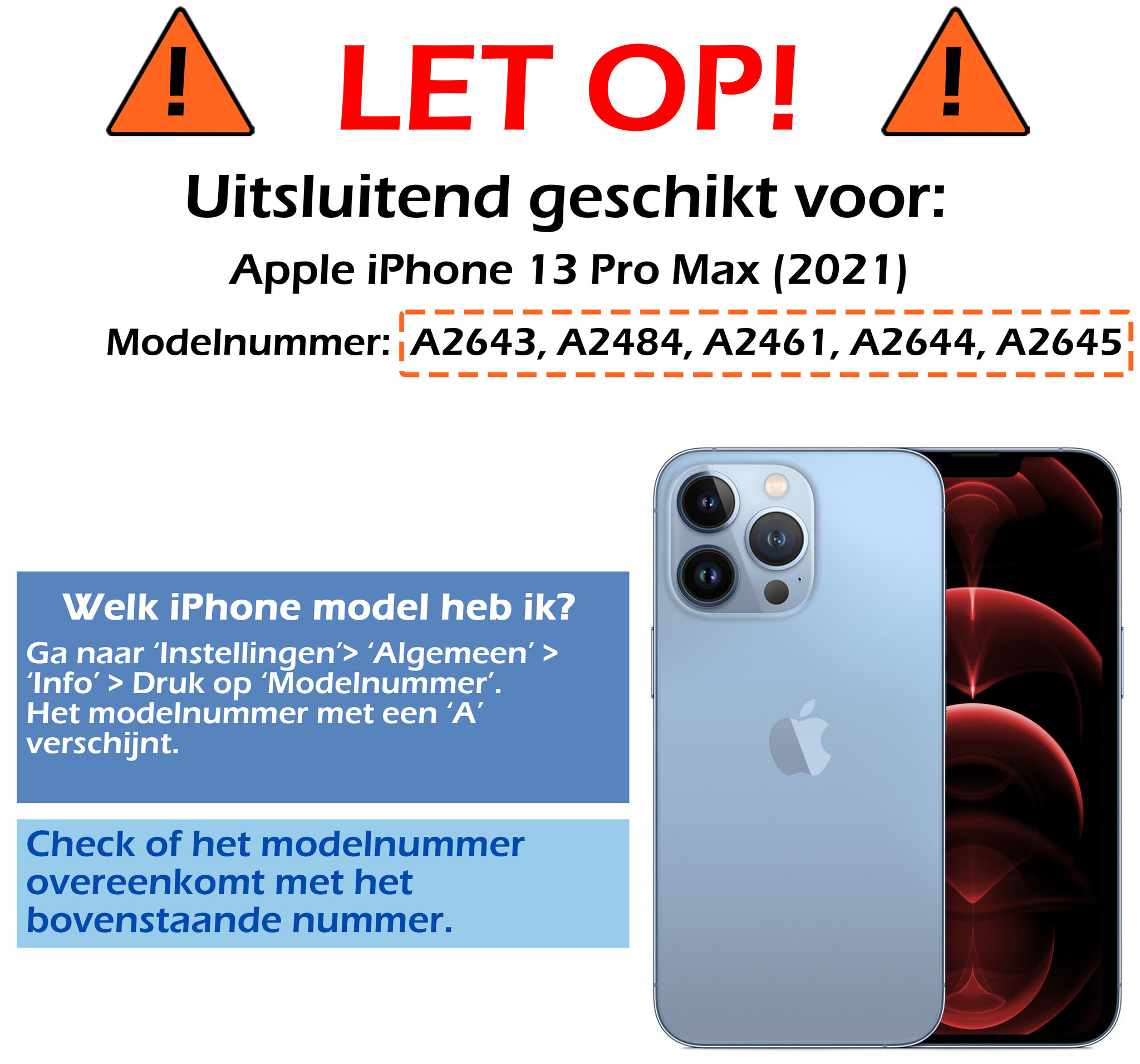 Nomfy Hoesje Geschikt voor iPhone 13 Pro Max Hoesje Magnetisch Case Back Cover - Hoesje Geschikt voor iPhone 13 Pro Max Hoes Met Dubbelzijdig Gehard Glas - Zwart