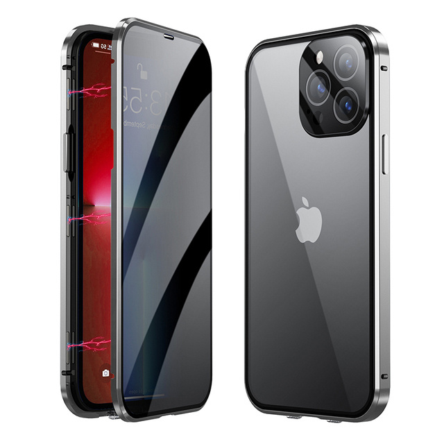 BASEY. Hoes Geschikt voor iPhone 6 Hoesje Magnetisch Back Cover Case - Hoesje Geschikt voor iPhone 6 Hoes 360 graden Bescherming Case - Zilver