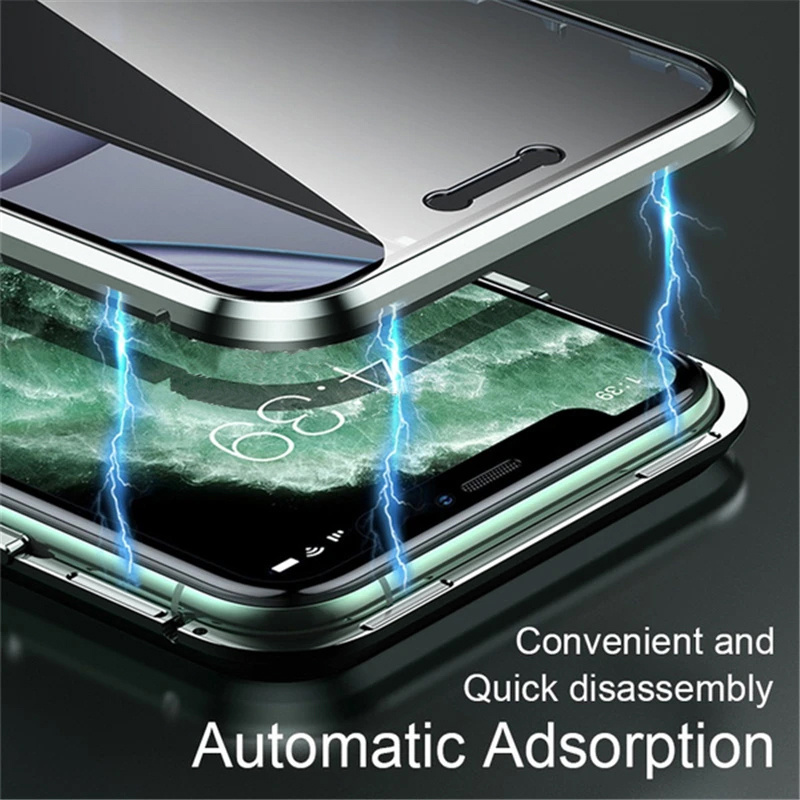 BASEY. Hoes Geschikt voor iPhone 6 Hoesje Magnetisch Back Cover Case - Hoesje Geschikt voor iPhone 6 Hoes 360 graden Bescherming Case - Zilver