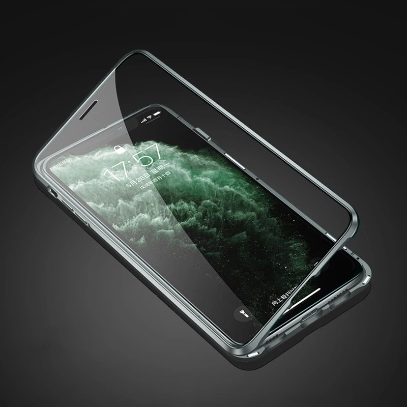 BASEY. Hoes Geschikt voor iPhone 6 Hoesje Magnetisch Back Cover Case - Hoesje Geschikt voor iPhone 6 Hoes 360 graden Bescherming Case - Zilver