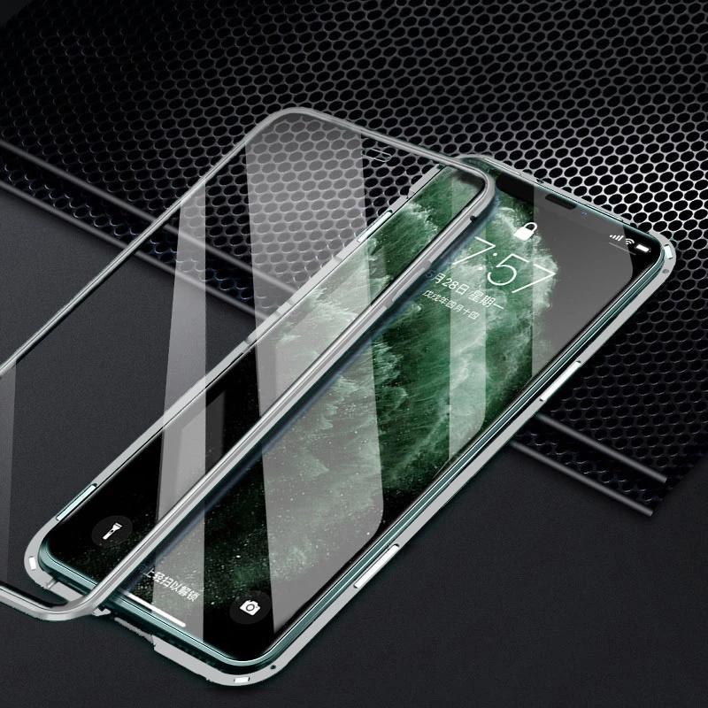 BASEY. Hoes Geschikt voor iPhone 6 Hoesje Magnetisch Back Cover Case - Hoesje Geschikt voor iPhone 6 Hoes 360 graden Bescherming Case - Zilver
