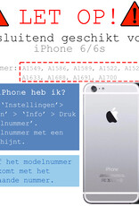 BASEY. Hoes Geschikt voor iPhone 6 Hoesje Magnetisch Back Cover Case - Hoesje Geschikt voor iPhone 6 Hoes 360 graden Bescherming Case - Zilver