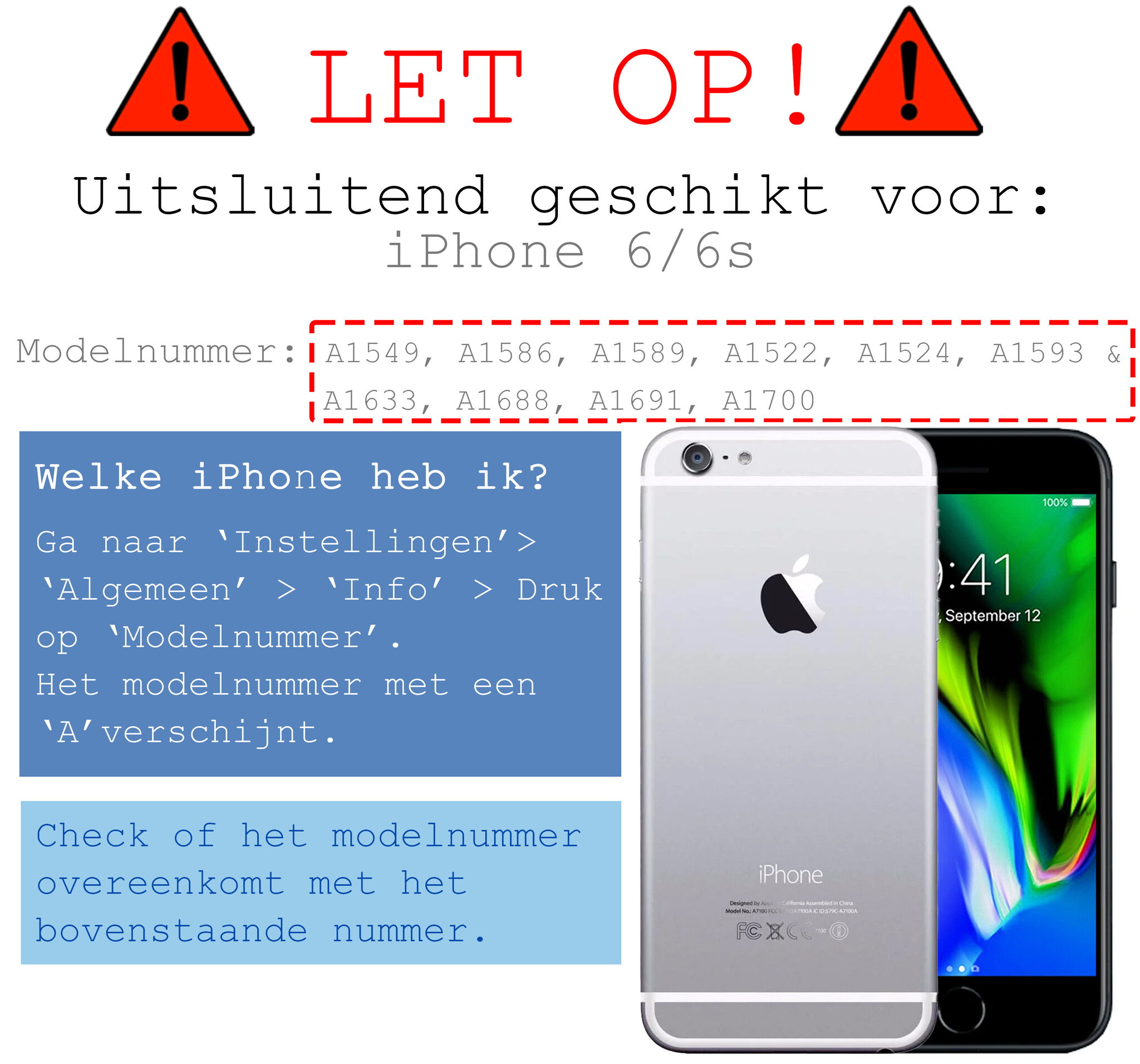 BASEY. Hoes Geschikt voor iPhone 6 Hoesje Magnetisch Back Cover Case - Hoesje Geschikt voor iPhone 6 Hoes 360 graden Bescherming Case - Zilver