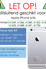 NoXx Hoes Geschikt voor iPhone 6 Hoesje Magnetische Hoes Back Cover Metalen Case Hoes Stevig Telefoonhoesje - Zilver