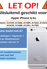 Nomfy Hoesje Geschikt voor iPhone 6 Hoesje Magnetisch Case Back Cover - Hoesje Geschikt voor iPhone 6 Hoes Met Dubbelzijdig Gehard Glas - Zilver