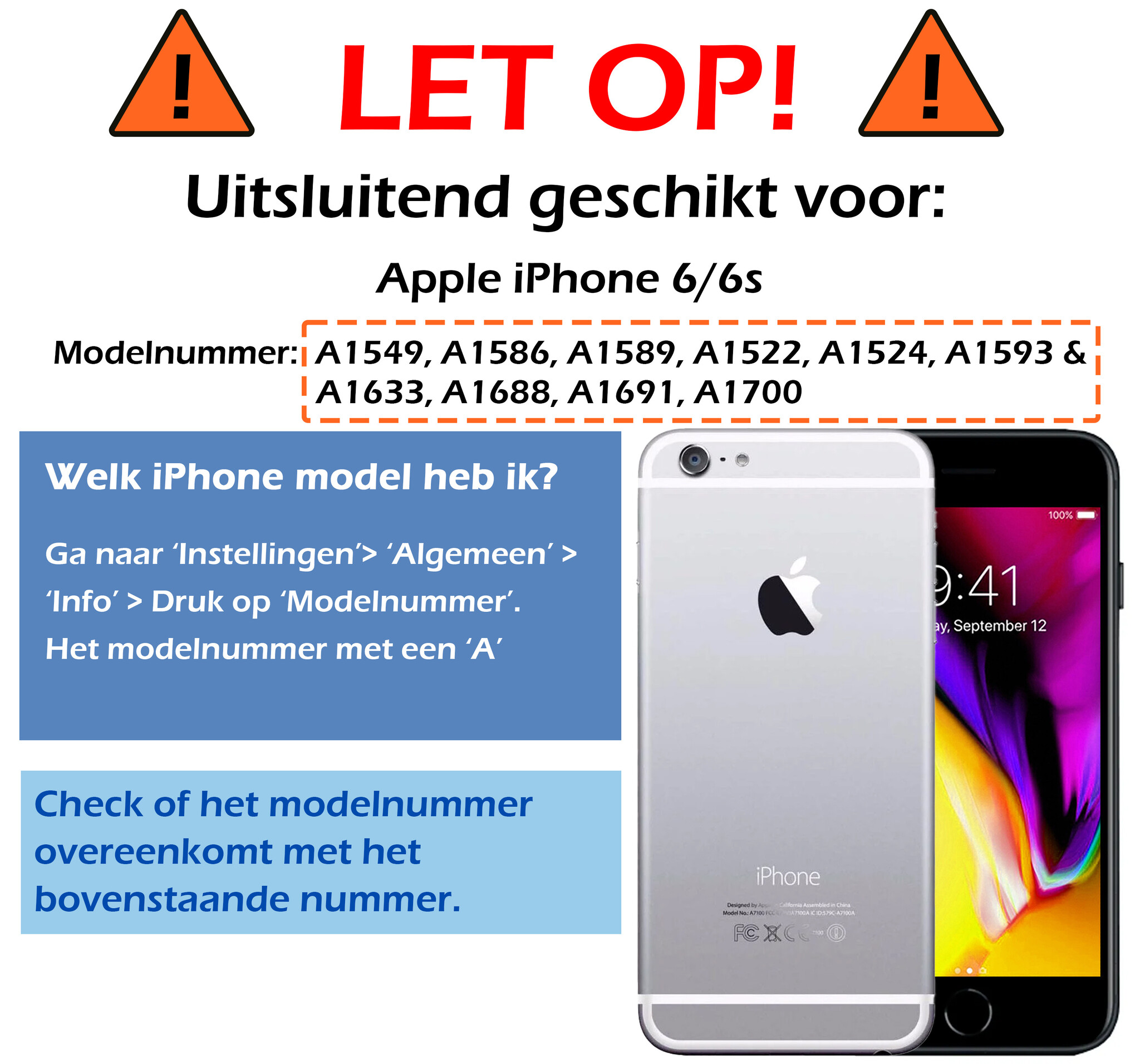 Nomfy Hoesje Geschikt voor iPhone 6 Hoesje Magnetisch Case Back Cover - Hoesje Geschikt voor iPhone 6 Hoes Met Dubbelzijdig Gehard Glas - Zilver - 2X