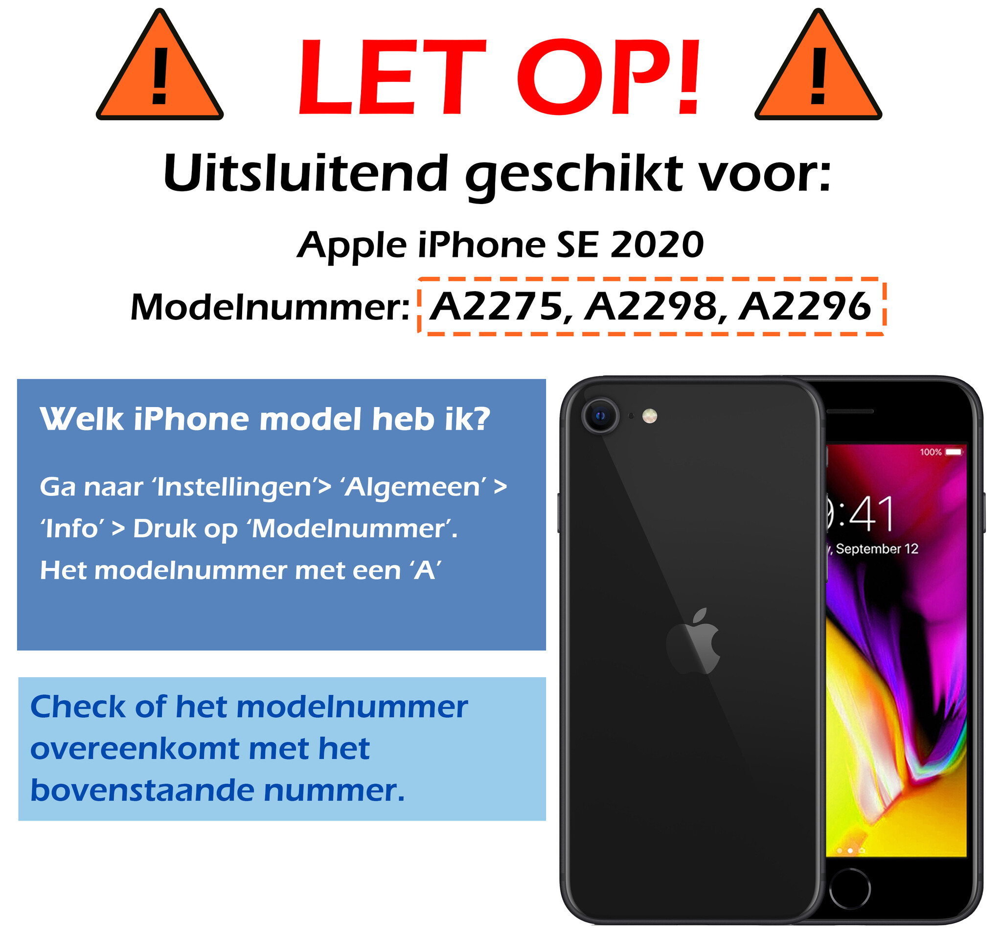 Nomfy Hoesje Geschikt voor iPhone SE 2020 Hoesje Magnetisch Case Back Cover - Hoesje Geschikt voor iPhone SE (2020) Hoes Met Dubbelzijdig Gehard Glas - Zilver - 2X