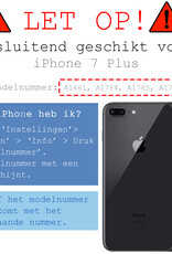 BASEY. Hoes Geschikt voor iPhone 7 Plus Hoesje Magnetisch Back Cover Case - Hoesje Geschikt voor iPhone 7 Plus Hoes 360 graden Bescherming Case - Zilver - 2 Stuks