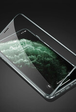 NoXx Hoes Geschikt voor iPhone 7 Plus Hoesje Magnetische Hoes Back Cover Metalen Case Hoes Stevig Telefoonhoesje - Zwart - 2x