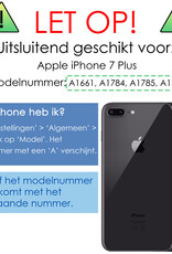 NoXx Hoes Geschikt voor iPhone 7 Plus Hoesje Magnetische Hoes Back Cover Metalen Case Hoes Stevig Telefoonhoesje - Zwart - 2x