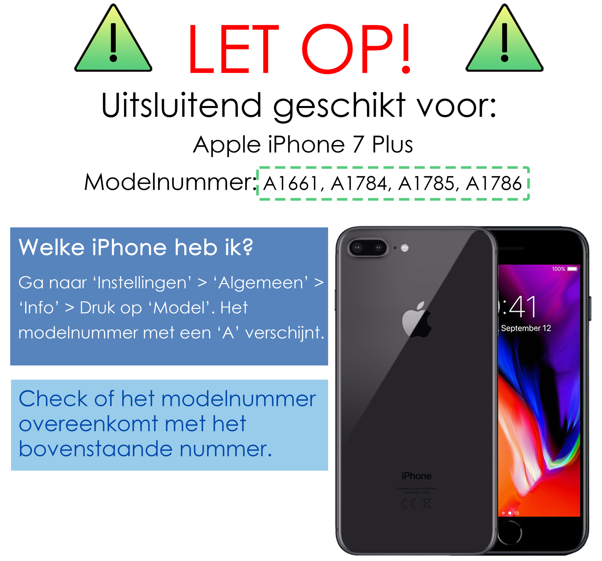 NoXx Hoes Geschikt voor iPhone 7 Plus Hoesje Magnetische Hoes Back Cover Metalen Case Hoes Stevig Telefoonhoesje - Zwart - 2x