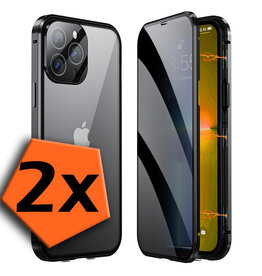 Nomfy Nomfy iPhone 7 Plus Hoesje Magneet - Zwart - 2 PACK