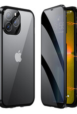 Nomfy Hoesje Geschikt voor iPhone SE 2022 Hoesje Magnetisch Case Back Cover - Hoesje Geschikt voor iPhone SE (2022) Hoes Met Dubbelzijdig Gehard Glas - Zwart