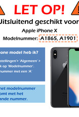Nomfy Hoesje Geschikt voor iPhone X Hoesje Magnetisch Case Back Cover - Hoesje Geschikt voor iPhone X Hoes Met Dubbelzijdig Gehard Glas - Zwart