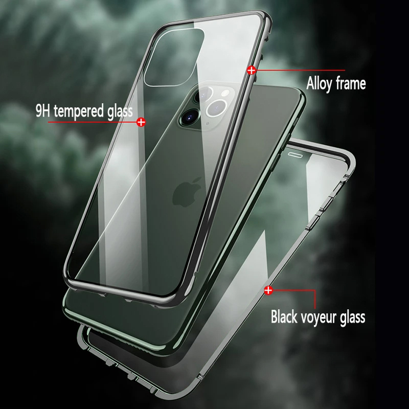 BASEY. Hoes Geschikt voor iPhone XR Hoesje Magnetisch Back Cover Case - Hoesje Geschikt voor iPhone XR Hoes 360 graden Bescherming Case - Zilver