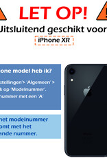 Nomfy Hoesje Geschikt voor iPhone XR Hoesje Magnetisch Case Back Cover - Hoesje Geschikt voor iPhone XR Hoes Met Dubbelzijdig Gehard Glas - Zwart