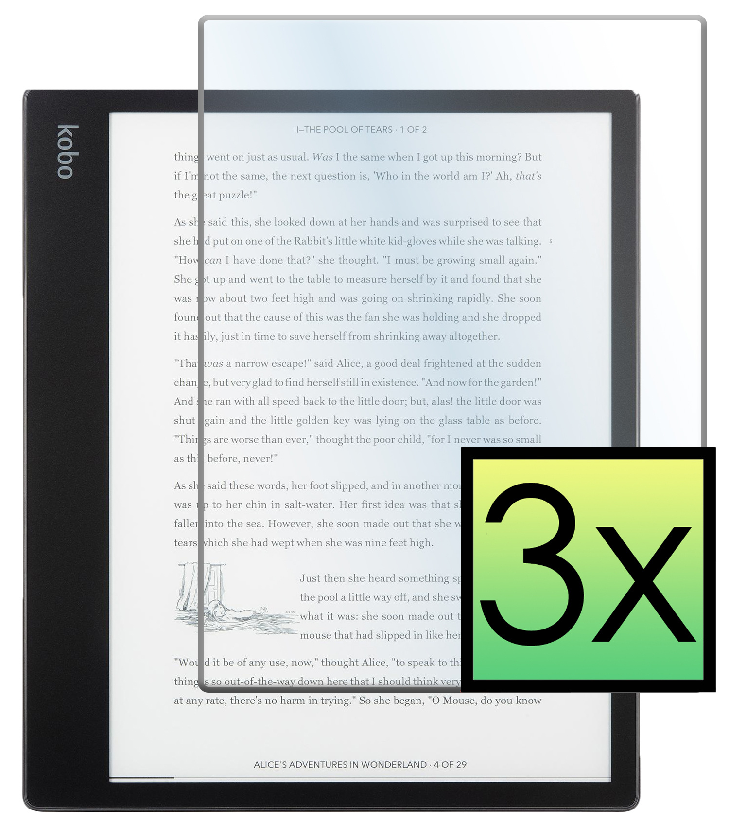 NoXx Screenprotector Geschikt voor Kobo Elipsa 2E Screenprotector Bescherm Glas Tempered Glass Screen Protector - 3x