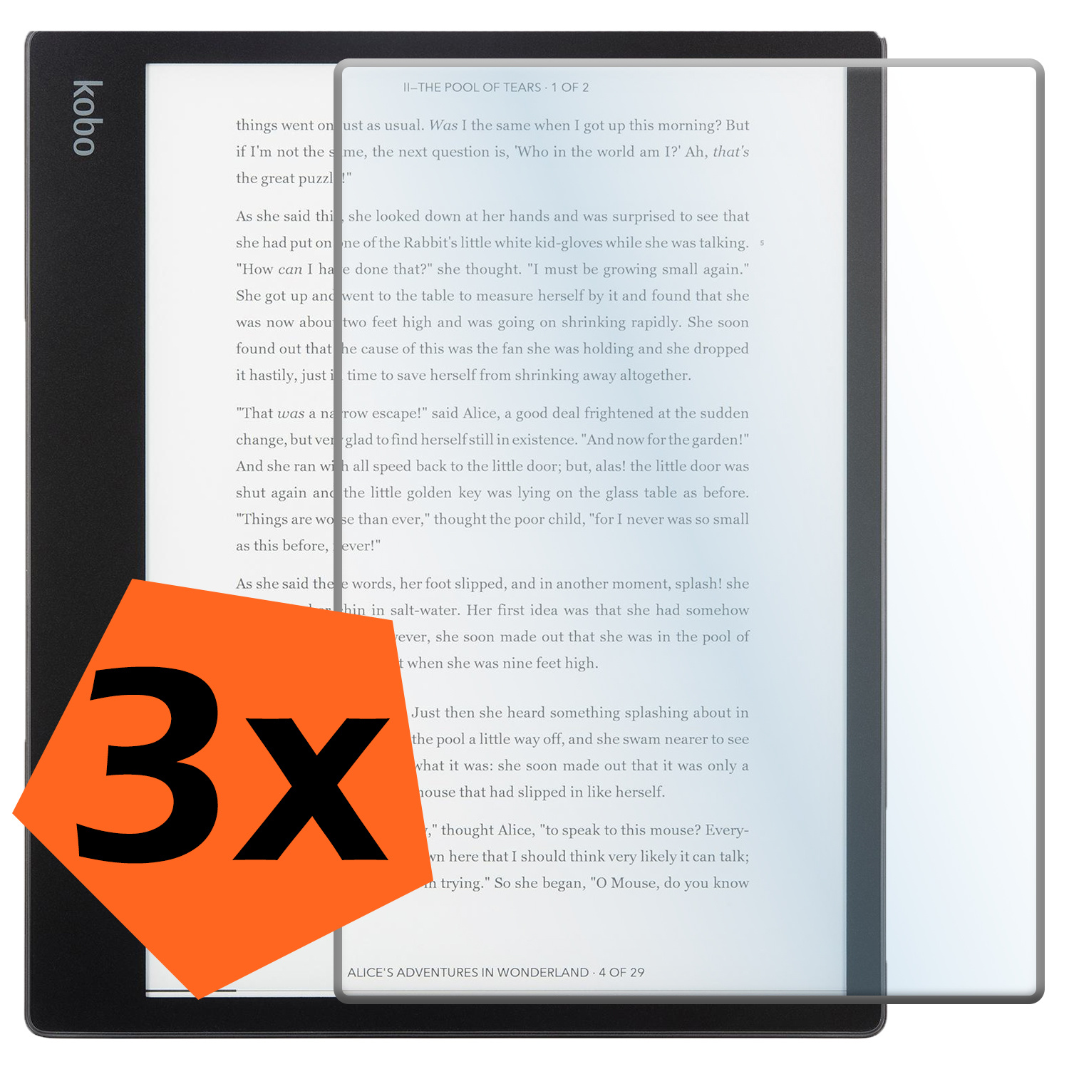 Nomfy Screenprotector Geschikt voor Kobo Elipsa 2E Screenprotector Bescherm Glas - Screenprotector Geschikt voor Kobo Elipsa 2E Screen Protector Tempered Glass - 3 PACK