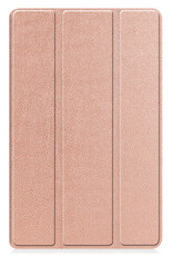 Nomfy Hoes Geschikt voor Lenovo Tab M9 Hoes Tri-fold Tablet Hoesje Case Met Screenprotector - Hoesje Geschikt voor Lenovo Tab M9 Hoesje Hardcover Bookcase - Rosé goud