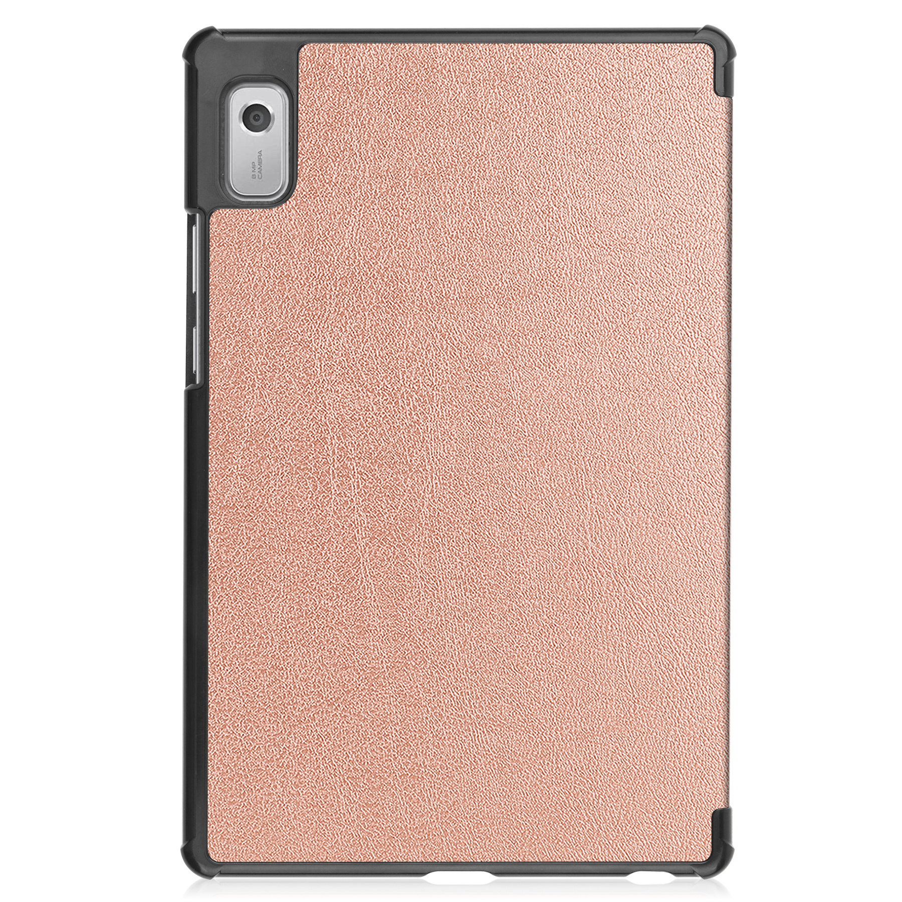 Nomfy Hoes Geschikt voor Lenovo Tab M9 Hoes Tri-fold Tablet Hoesje Case Met Screenprotector - Hoesje Geschikt voor Lenovo Tab M9 Hoesje Hardcover Bookcase - Rosé goud