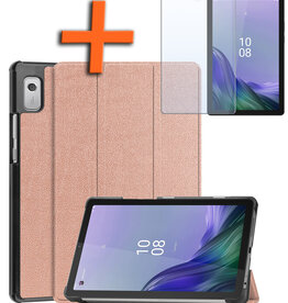 Nomfy Nomfy Lenovo Tab M9 Hoes Met Screenprotector - Rosé Goud
