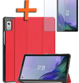Nomfy Nomfy Lenovo Tab M9 Hoes Met Screenprotector - Rood