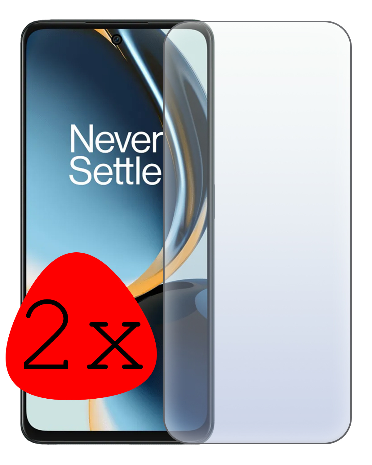 BASEY. Screenprotector Geschikt voor OnePlus Nord CE 3 Lite Screenprotector Tempered Glass - Screenprotector Geschikt voor OnePlus Nord CE 3 Lite Beschermglas Screen Protector Glas - 2 Stuks
