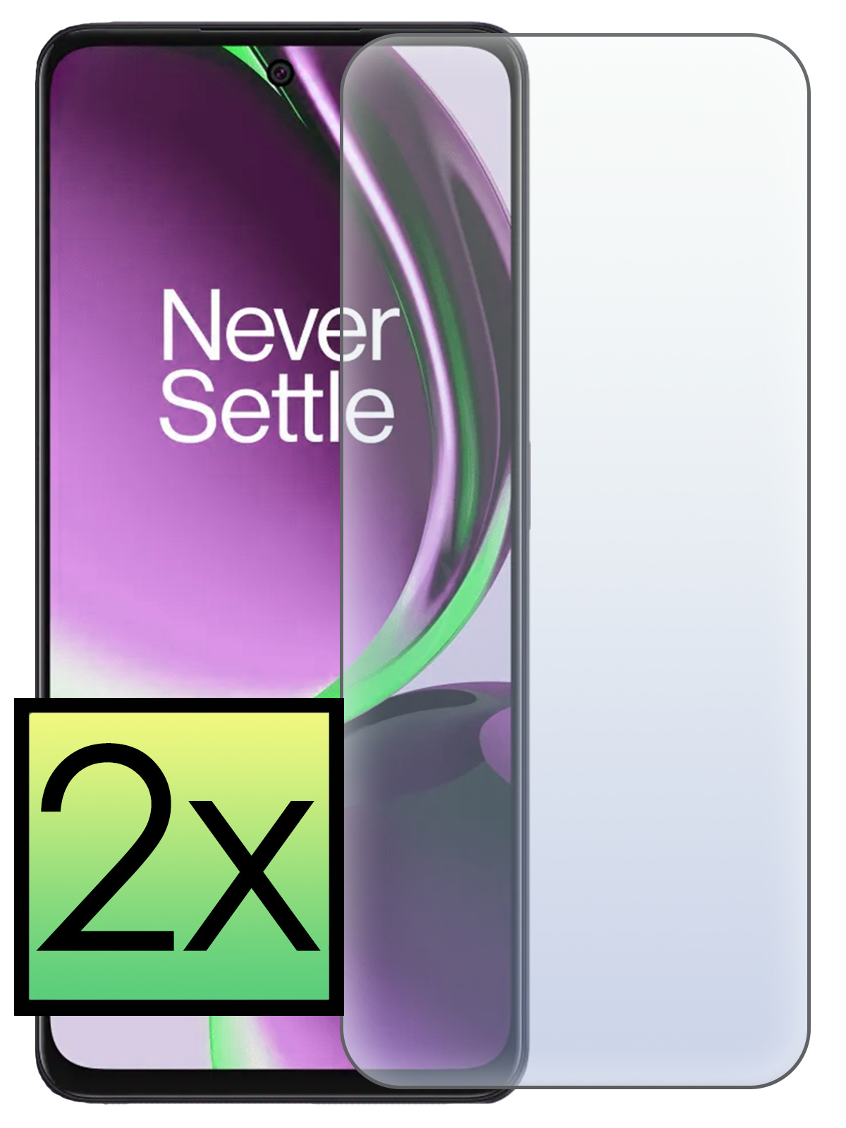 NoXx Screenprotector Geschikt voor OnePlus Nord CE 3 Lite Screenprotector Tempered Glass Gehard Glas Beschermglas - 2x