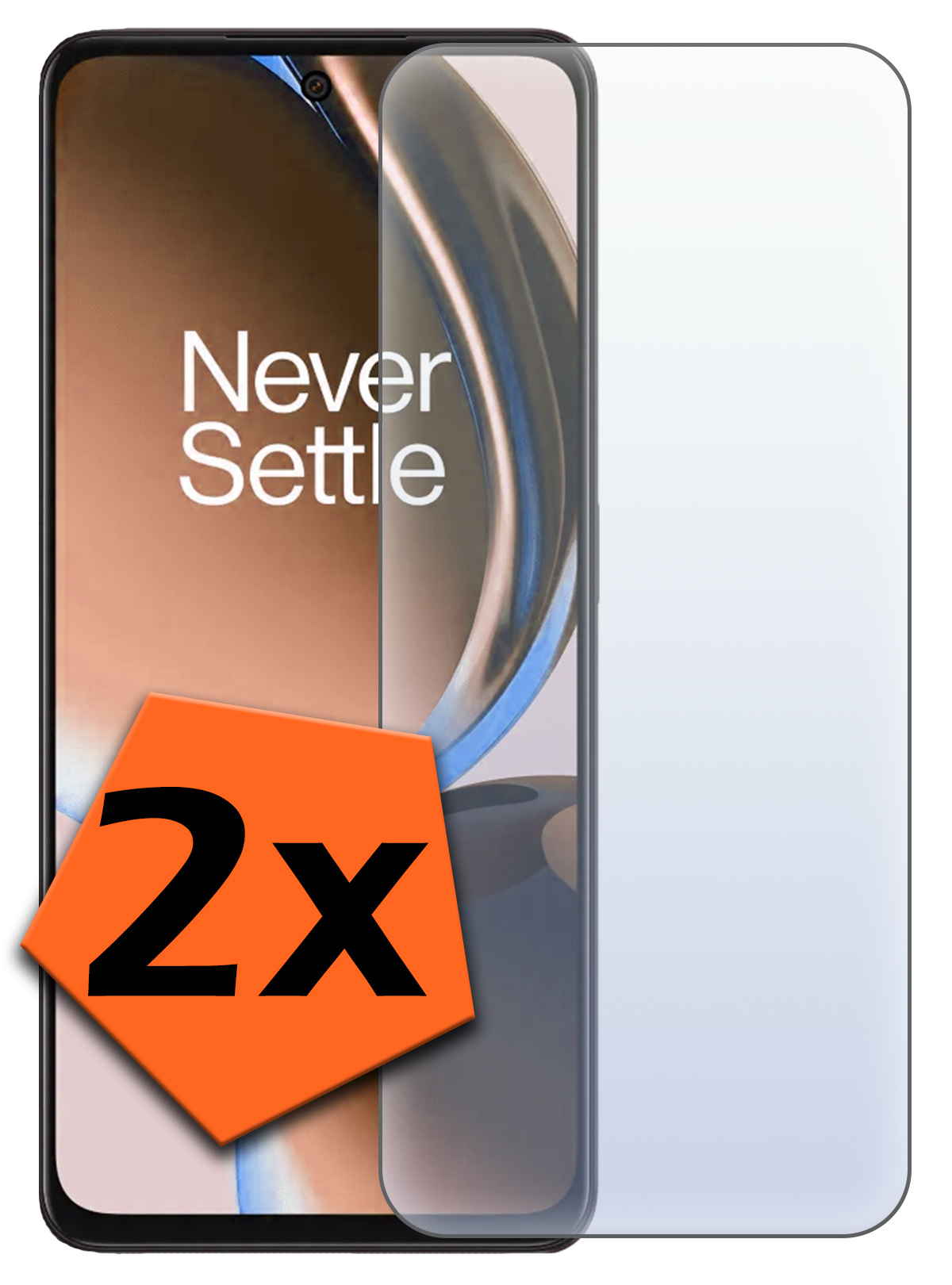 Nomfy Screenprotector Geschikt voor OnePlus Nord CE 3 Lite Screenprotector Bescherm Glas Tempered Glass - Screenprotector Geschikt voor OnePlus Nord CE 3 Lite Screen Protector - 2 PACK