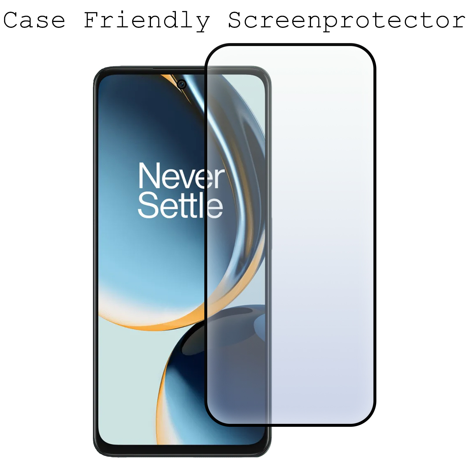 BASEY. Screenprotector Geschikt voor OnePlus Nord CE 3 Lite Screenprotector Beschermglas Full Cover - Screenprotector Geschikt voor OnePlus Nord CE 3 Lite Screen Protector Full Cover - 2 Stuks