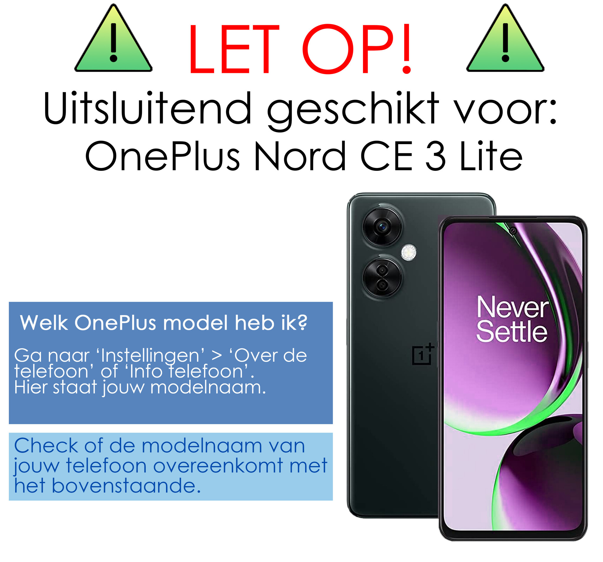 NoXx Screenprotector Geschikt voor OnePlus Nord CE 3 Lite Screenprotector Tempered Glass Gehard Glas Full Cover