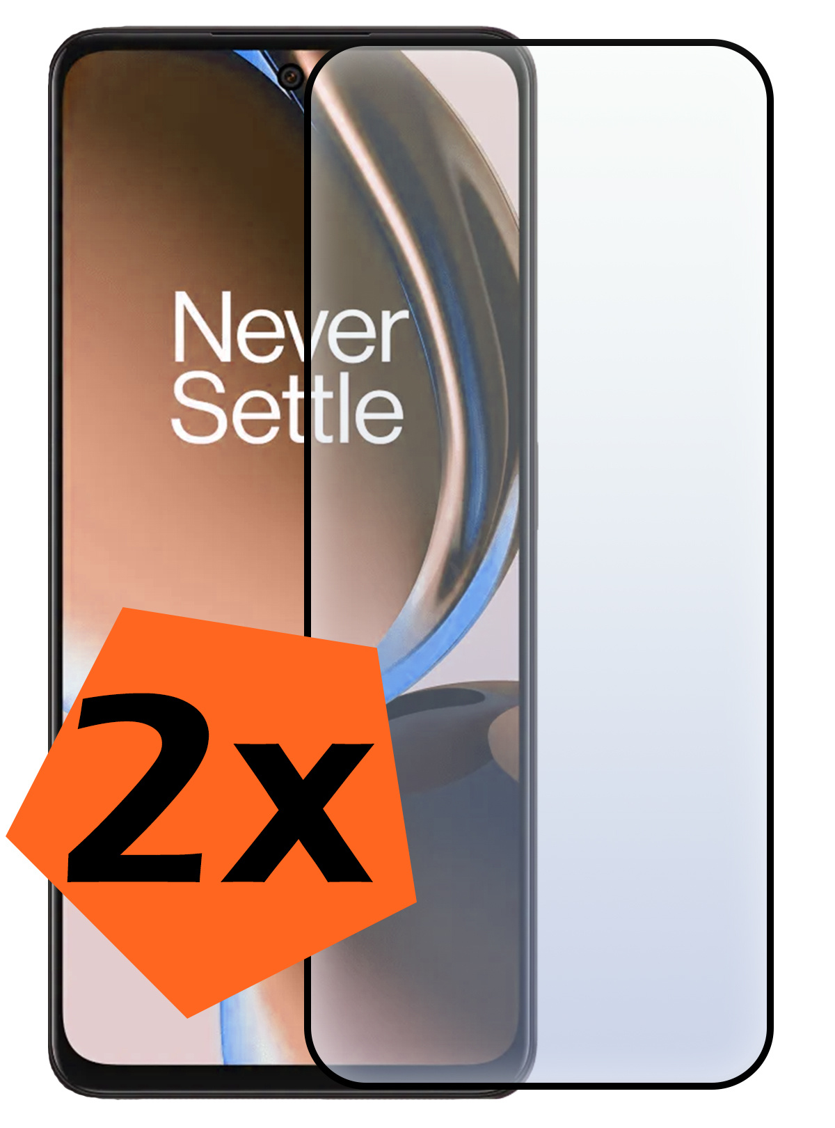 Nomfy Screenprotector Geschikt voor OnePlus Nord CE 3 Lite Screenprotector Bescherm Glas - Screenprotector Geschikt voor OnePlus Nord CE 3 Lite Screen Protector Tempered Glass Full Screen Full Cover - 2 PACK