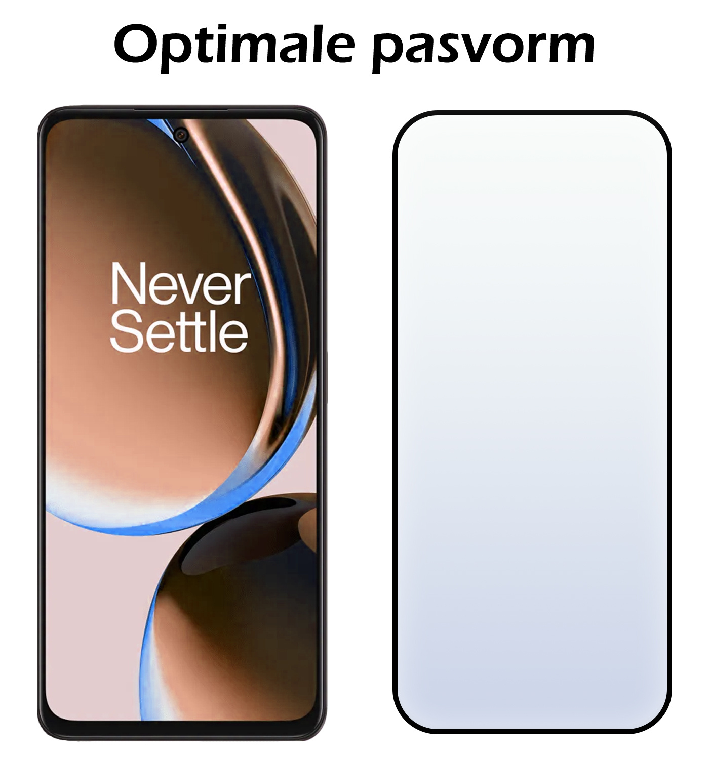 Nomfy Screenprotector Geschikt voor OnePlus Nord CE 3 Lite Screenprotector Bescherm Glas - Screenprotector Geschikt voor OnePlus Nord CE 3 Lite Screen Protector Tempered Glass Full Screen Full Cover - 2 PACK