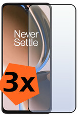 Nomfy Screenprotector Geschikt voor OnePlus Nord CE 3 Lite Screenprotector Bescherm Glas - Screenprotector Geschikt voor OnePlus Nord CE 3 Lite Screen Protector Tempered Glass Full Screen Full Cover - 3 PACK
