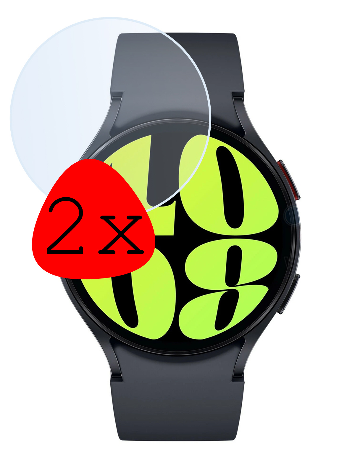 BASEY. Screenprotector Geschikt voor Samsung Watch 6 40 mm Screenprotector Tempered Glass Beschermglas - Screenprotector Geschikt voor Samsung Galaxy Watch 6 (40 mm) Screen Protector - 2 Stuks