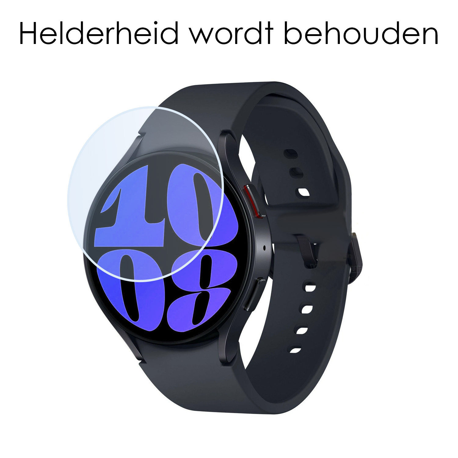 NoXx Screenprotector Geschikt voor Samsung Watch 6 40 mm Screenprotector Tempered Glass Gehard Glas
