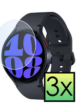 NoXx Screenprotector Geschikt voor Samsung Watch 6 40 mm Screenprotector Tempered Glass Gehard Glas - 3x