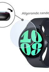 Nomfy Screenprotector Geschikt voor Samsung Watch 6 40 mm Screenprotector Bescherm Glas - Screen Protector Geschikt voor Samsung Galaxy Watch 6 (40 mm) Screenprotector Tempered Glass - 3 PACK
