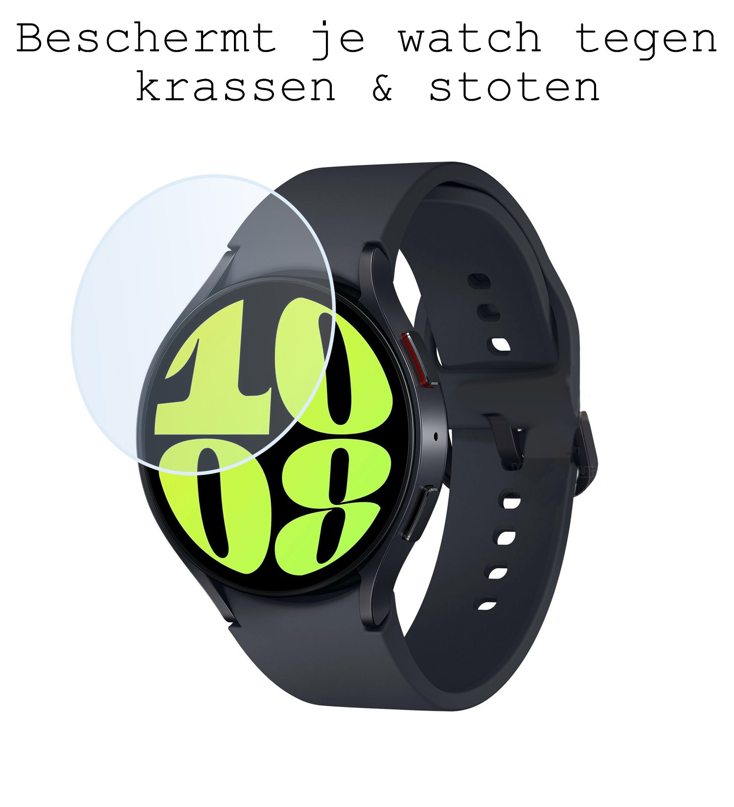 BASEY. Screenprotector Geschikt voor Samsung Watch 6 44 mm Screenprotector Tempered Glass Beschermglas - Screenprotector Geschikt voor Samsung Galaxy Watch 6 (44 mm) Screen Protector - 3 Stuks