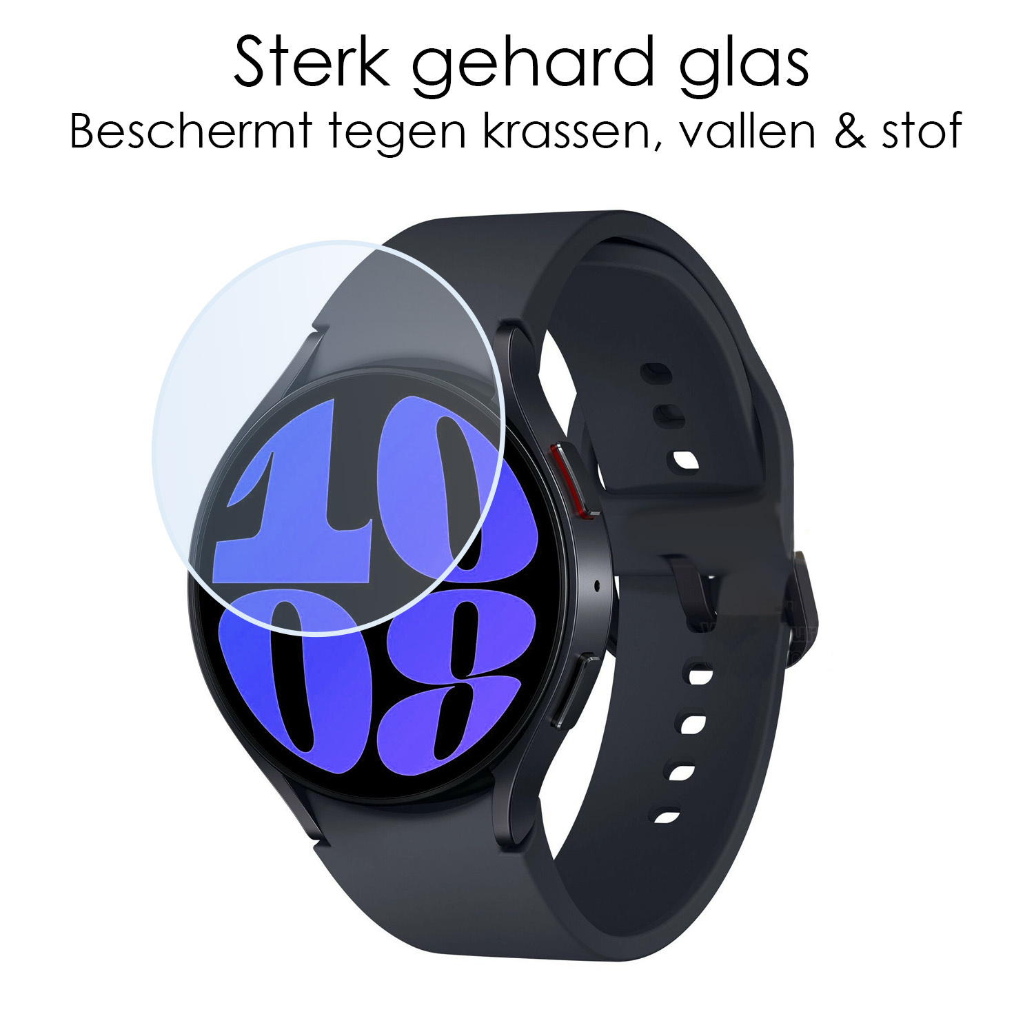 NoXx Screenprotector Geschikt voor Samsung Watch 6 44 mm Screenprotector Tempered Glass Gehard Glas - 3x