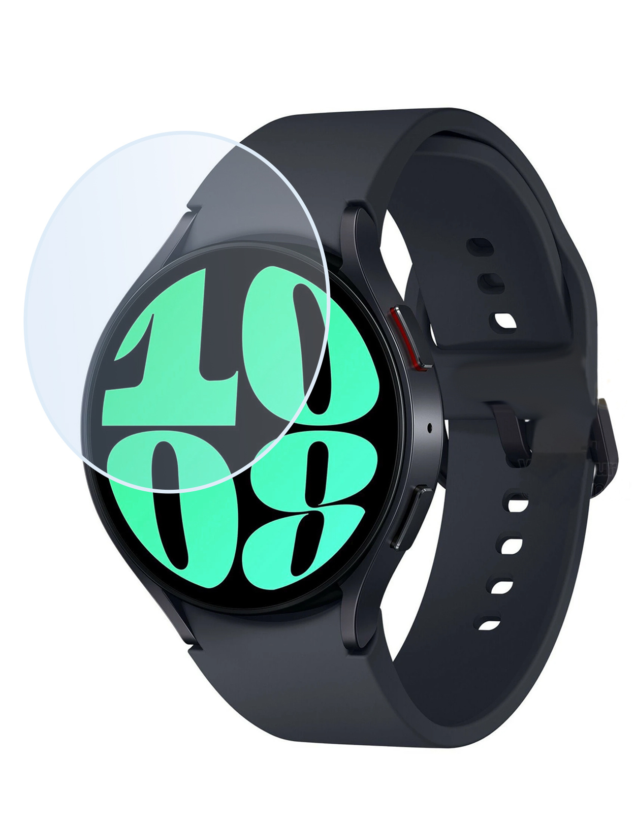 Nomfy Screenprotector Geschikt voor Samsung Watch 6 44 mm Screenprotector Bescherm Glas - Screen Protector Geschikt voor Samsung Galaxy Watch 6 (44 mm) Screenprotector Tempered Glass